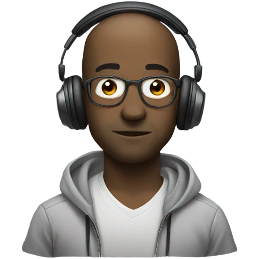 Rem in headphones emoji