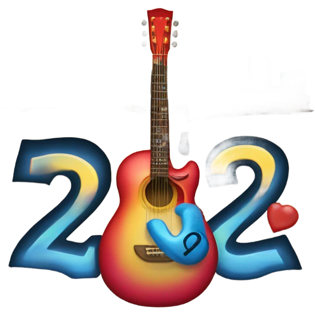 create a 2025 nashville themed emoji in celebration of growth with big bold letters saying 2025 emoji