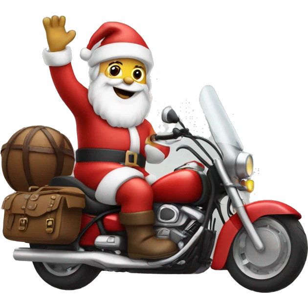 Santa on a motorcycle emoji