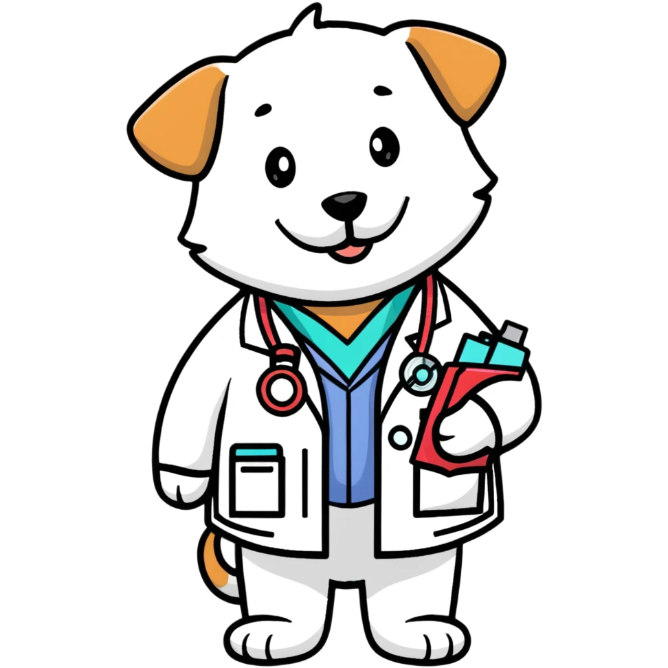 Chien docteur emoji