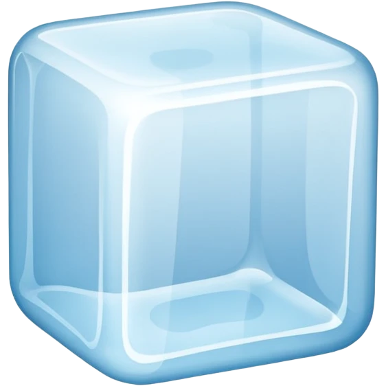 ice cube emoji, rounded edges emoji