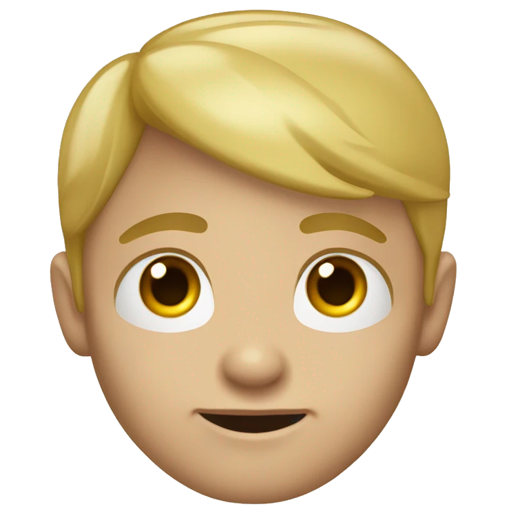 niño de tres años rubio de ojos claros picaro emoji