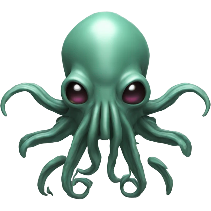 Cthulhu wireframe 3D emoji