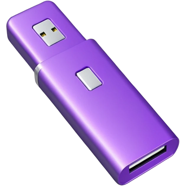 purple usb flash drive emoji