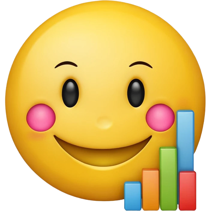smiley with data charts emoji