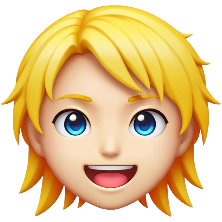 Cinematic Realistic Anime Pop Culture Emoji, featuring a dynamic, stylized portrayal of iconic anime characters rendered with vibrant textures and energetic, colorful lighting. emoji
