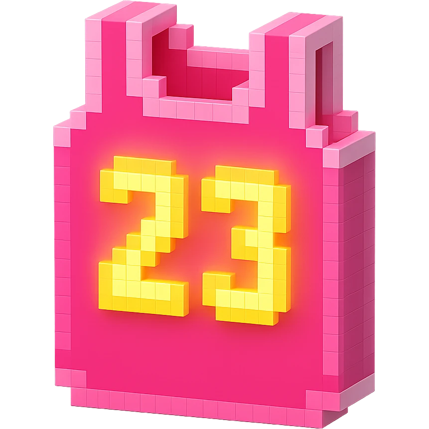 розовая баскетбольная майка со светящейся надписью "23", no background emoji