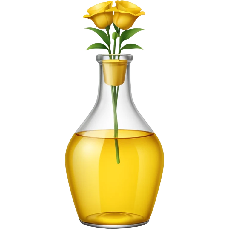 Glass Bottle Vase yellow  emoji