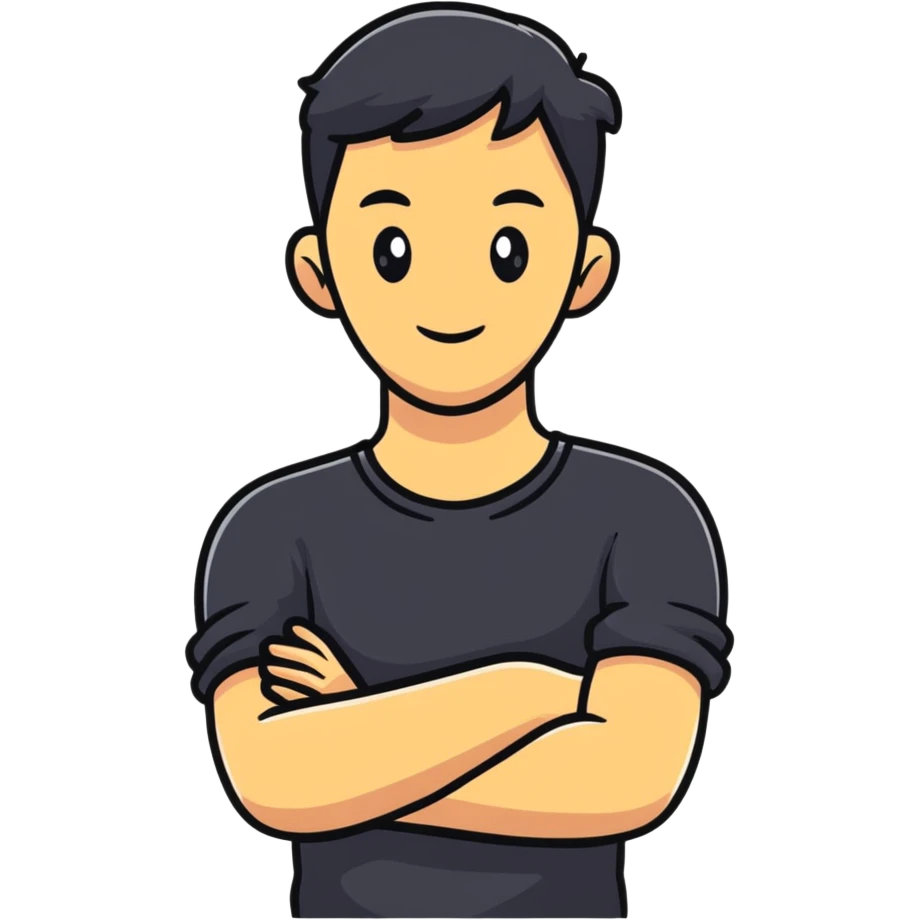 A person with their arms crossed around their neck emoji