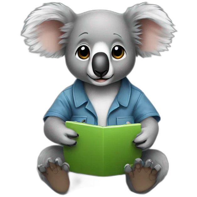 Koala programmer emoji