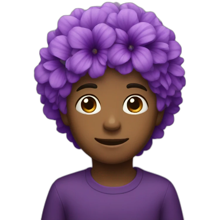 purple flower boy emoji