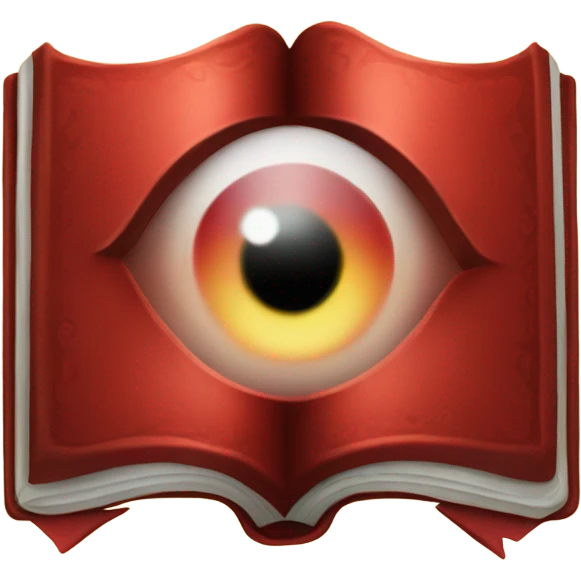 spell book that's red with eye in the middle emoji