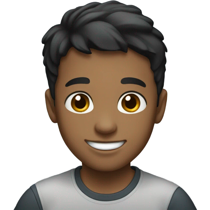 portrait of a boy with black hair emoji