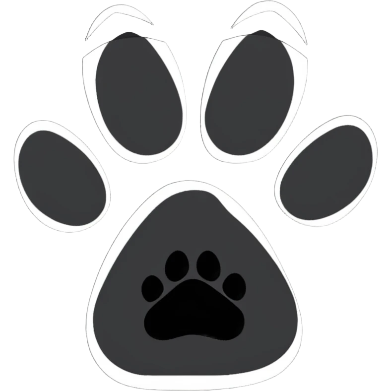 colored puppy paw print emoji