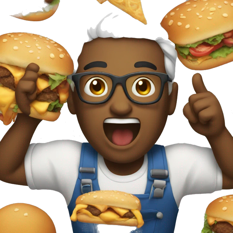 Celebrating but with food emoji
