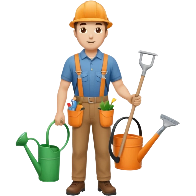 builder,gardener and sweeper emoji