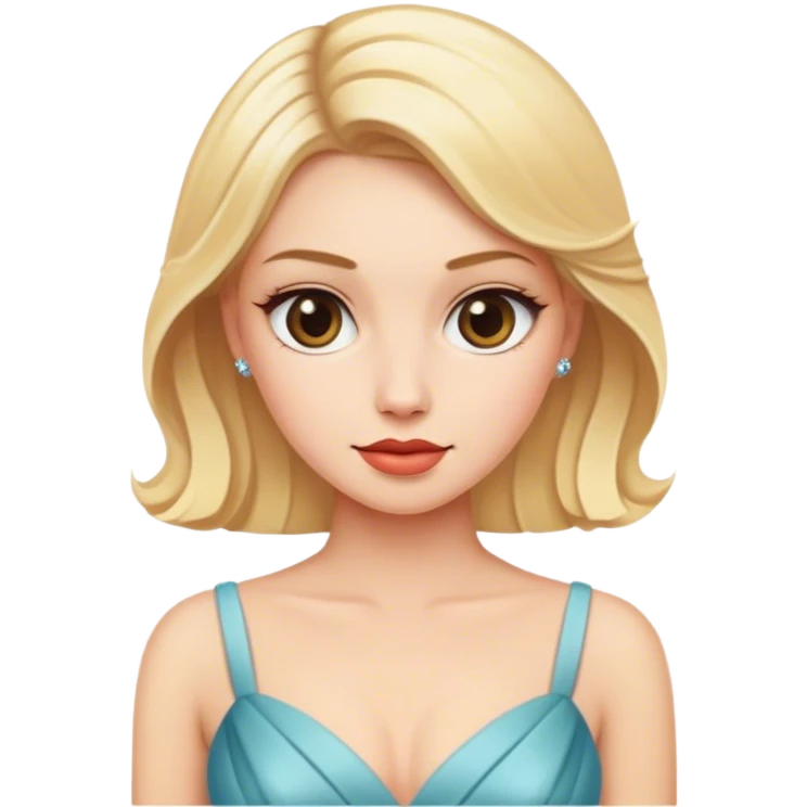 blonde woman in elegant dress emoji