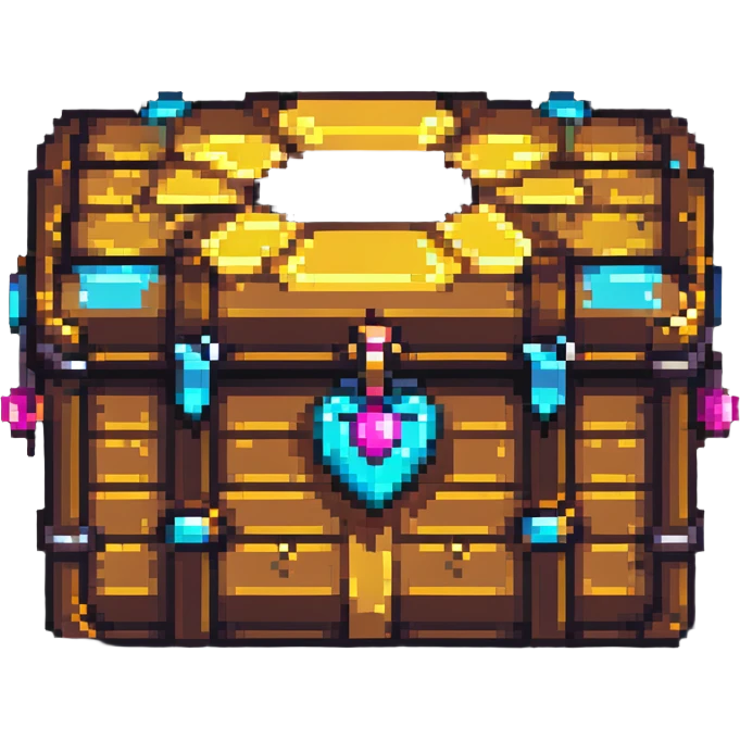 neon treasure chest emoji