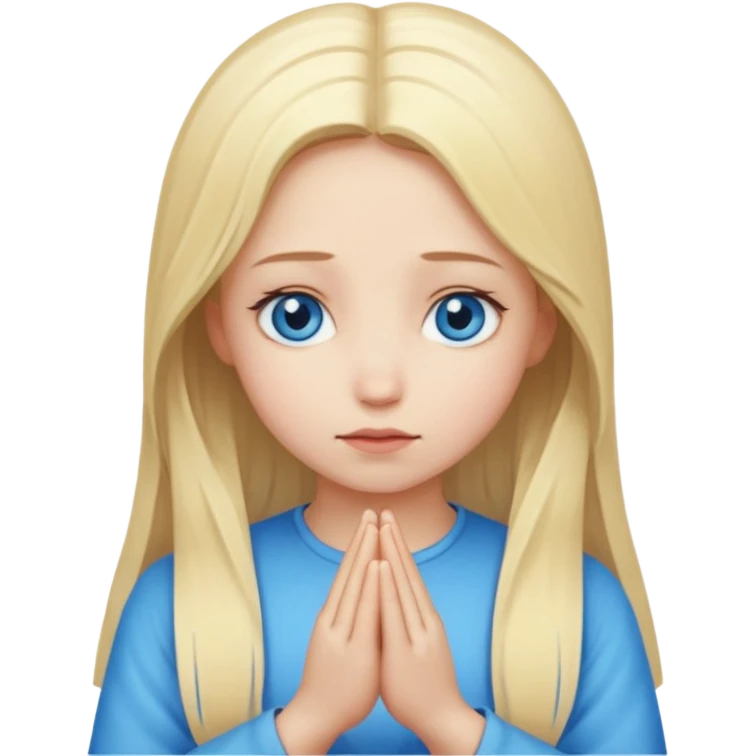 Faça uma menina orando  emoji