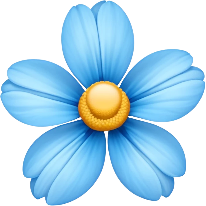 light blue flower emoji