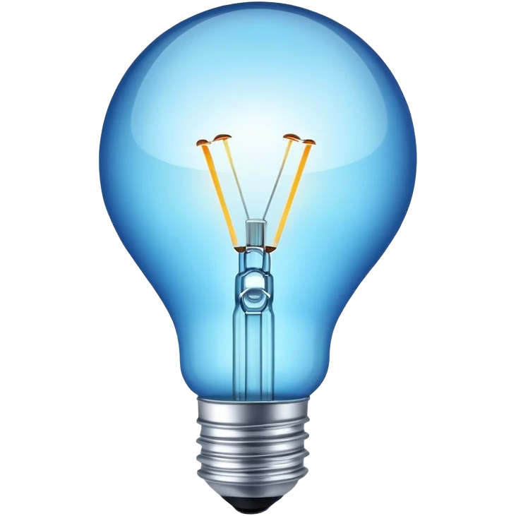 Blue light bulb emoji