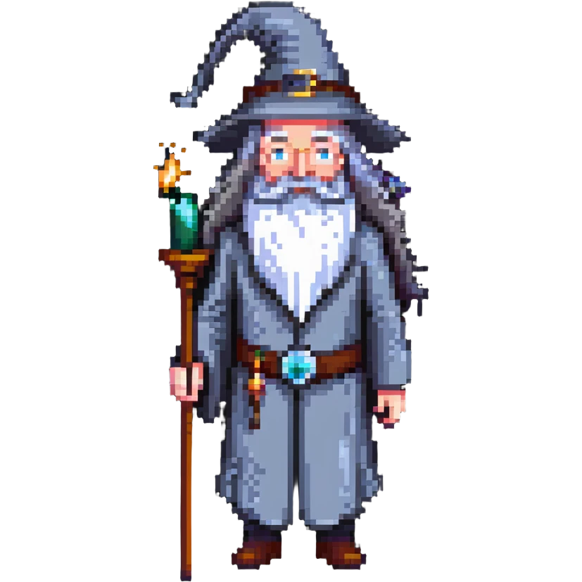 Albus Dumbledore with long beard and wizard hat emoji