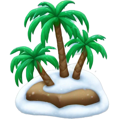 palm tree with snow emoji