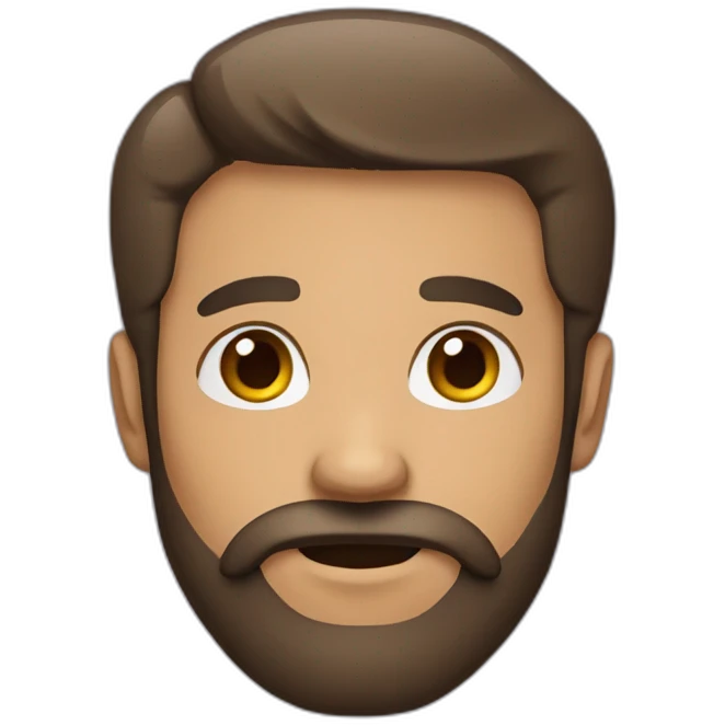 Hombre con barba emoji