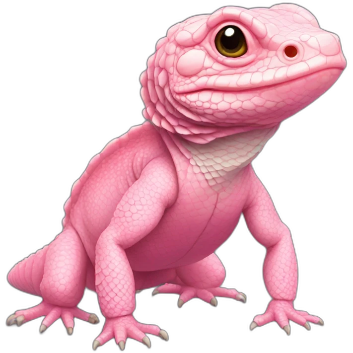 fat pink tegu lizard emoji
