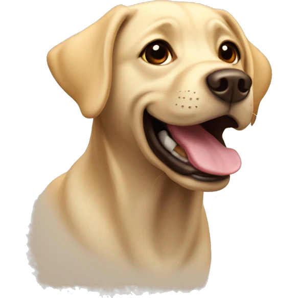 labrador dog springing emoji