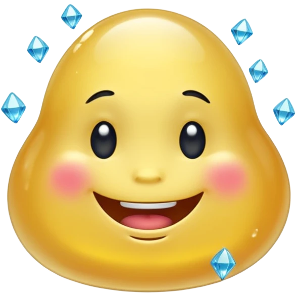 smiling blob clutching a diamond emoji