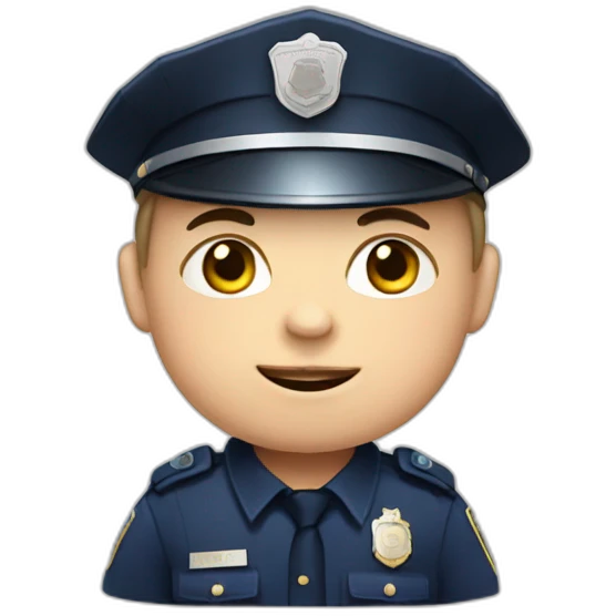 Police Man with Down Syndrome emoji