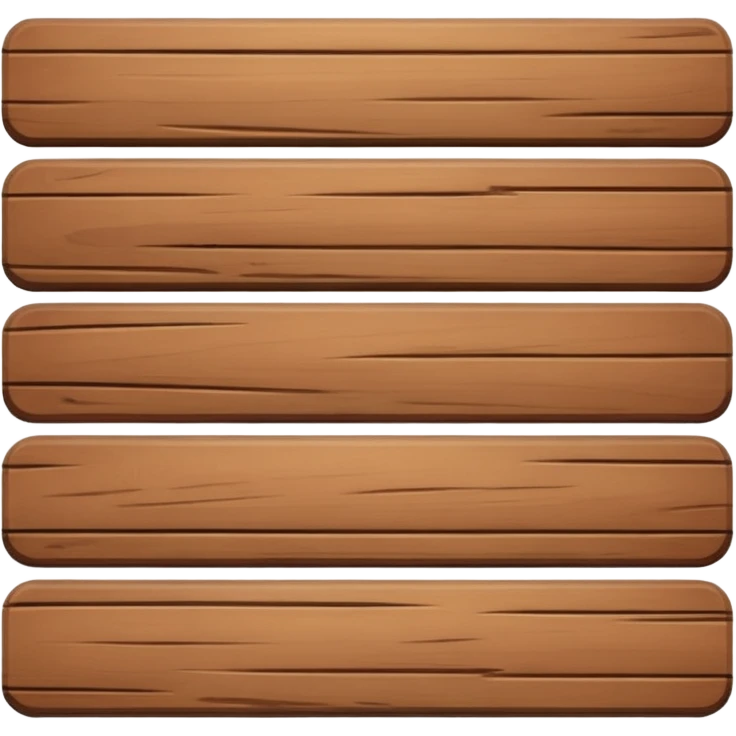only one simple cartoon like wood plank emoji