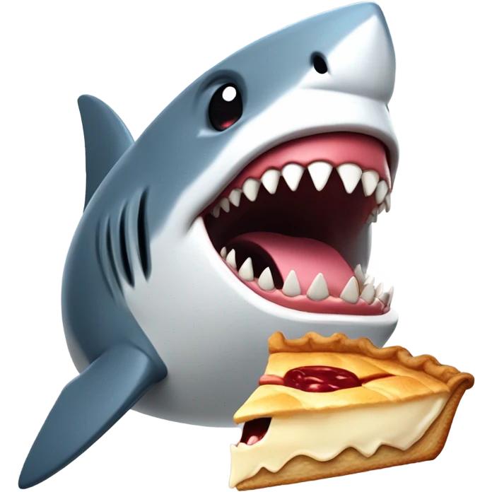 Shark eating pie emoji