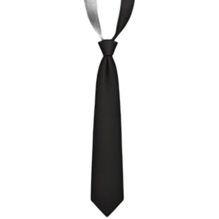 a hanging black neck tie emoji