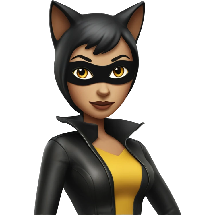Realistic Cat Woman from Batman tv show, plastic dream house food truck  emoji