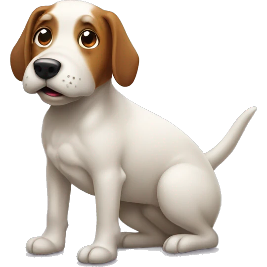 Dog pooping emoji