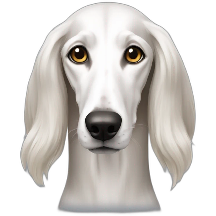 white Saluki emoji