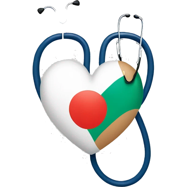 indian tricolored heart with stethoscope emoji
