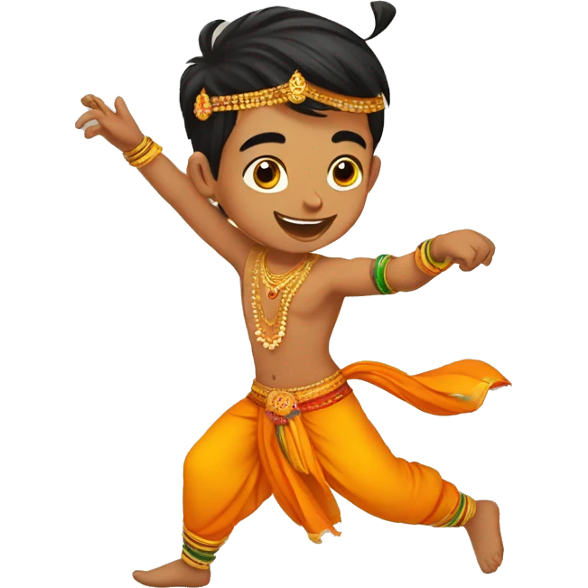 A dancing Indian boy, Gujarati style emoji