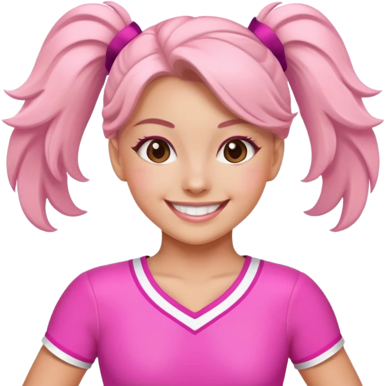 Pink chearleader  emoji
