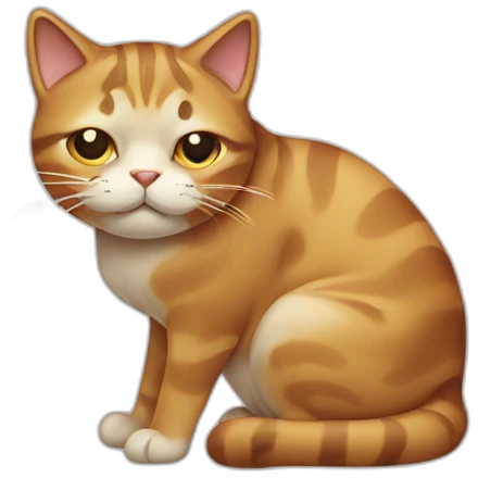 melting inclined cat emoji