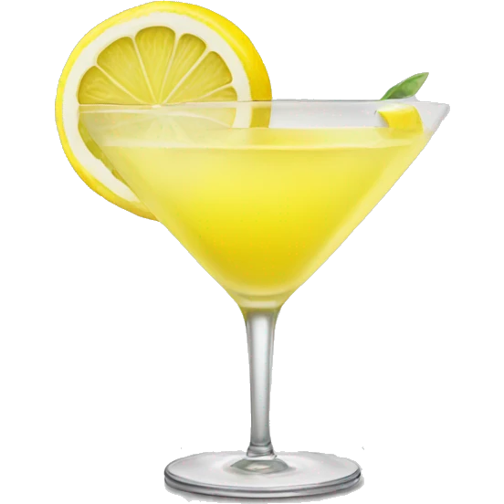 cosmopolitan with a lemon emoji