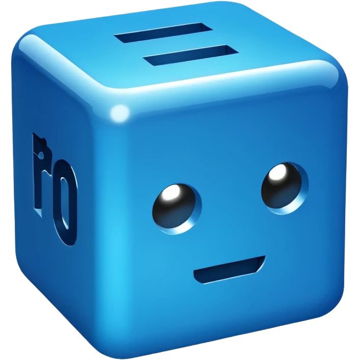 blue Roblox logo emoji