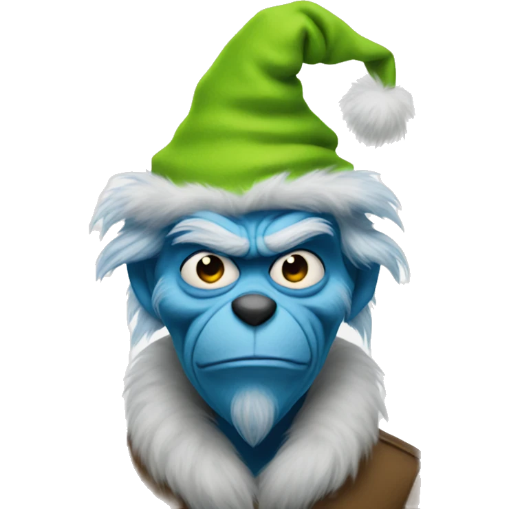 Blue grinch emoji