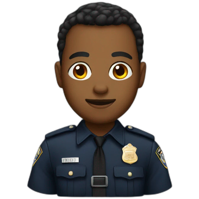 Black police emoji