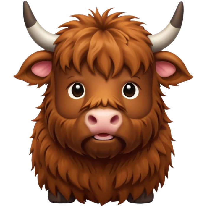 Miniature highland cow emoji
