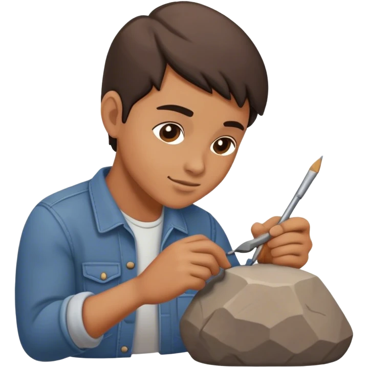 busy rock sculpting emoji