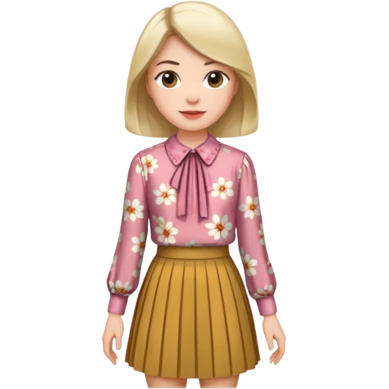 skirt and blouse emoji