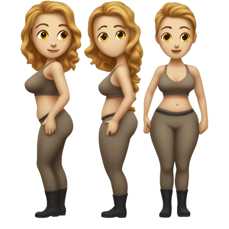 single Slim-Thicc white woman posing (hourglass figure) emoji
